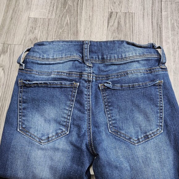 SO Jeans Womens 0 Blue Cuffed Skinny Stretch Denim Mid Rise Casual Pants - Picture 3 of 12